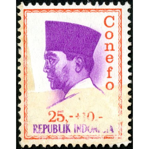 Timbre Oblitéré Republik Indonesia, Conefo, 25+10