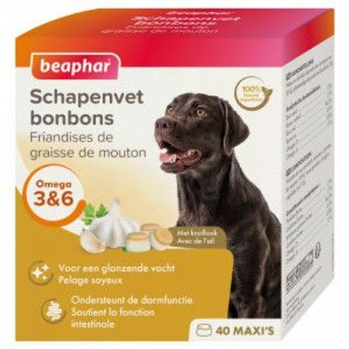 Beaphar Friandises À La Graisse De Mouton Et À Lapos, Ail Pour Chien Par 2 Paquets