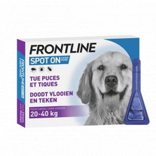 Frontline Spot On Pour Chien 20 - 40 Kg   L 3 Pipettes