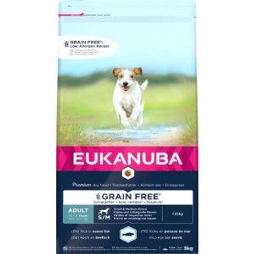 Eukanuba Adult S M Sans Céréales Au Poisson De Mer Pour Chien