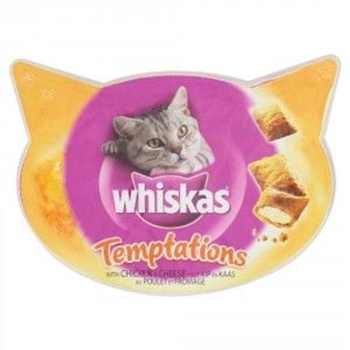 Whiskas Temptations Poulet  Fromage Pour Chat Par 10 Unités