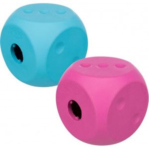 Jeu Pour Chien Dé Distributeur De Nourriture 2 X Rosa 7 X 7 X 7 Cm