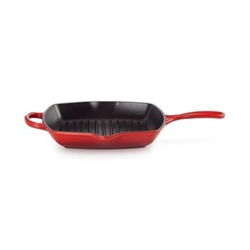 Grill carré fonte émaillée 26 cm Cerise Le Creuset