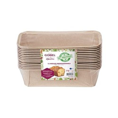 Pack De 15 Moules À Cake En Papier 23,3 Cm X 11 Cm Gobel