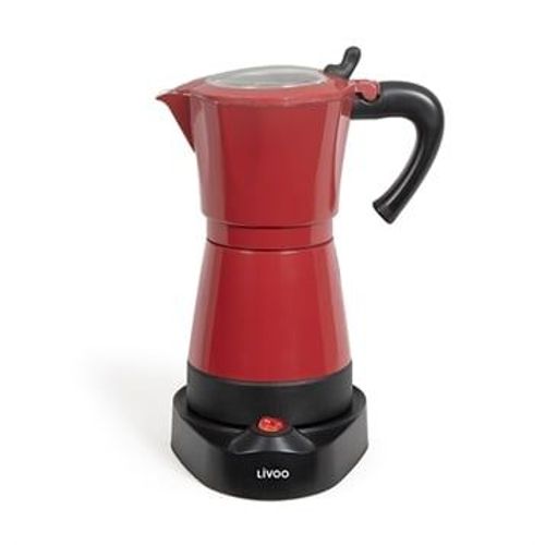 Cafetière Électrique Italienne Rouge 6 Tasses 480 W Livoo