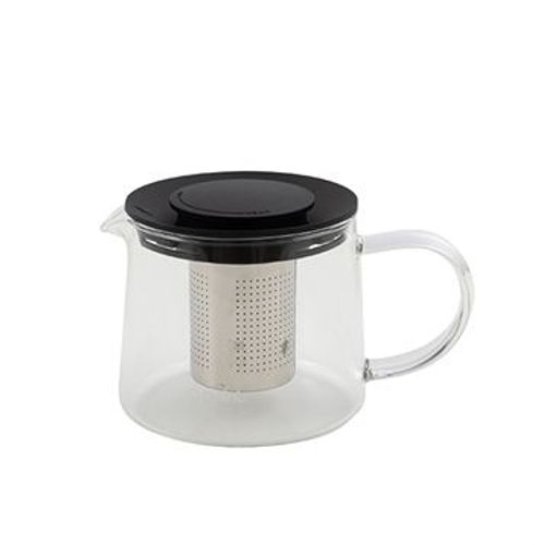 Théière En Verre Avec Filtre Inox 0,6 L Noir Point Virgule