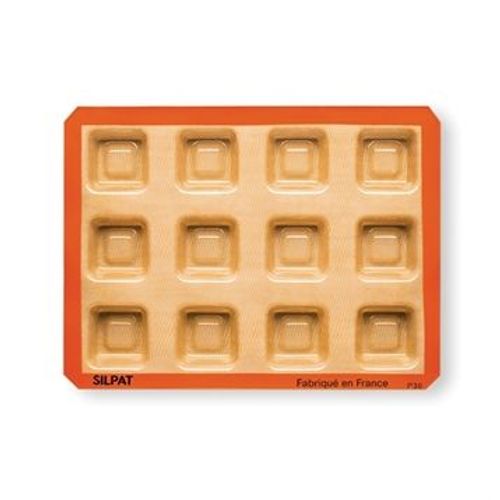 Plaque De 12 Empreintes Savarins Carrés Silpat