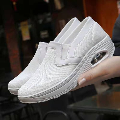 Chaussures De Luxe Légères Et Respirantes Pour Femme Baskets Plateforme Artificiel Astique De Styliste Tissage Volant Nouvelle Mode