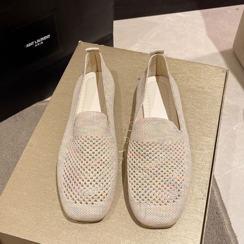 Baskets En Tissu Maillé Rayé Pour Femmes,Chaussures Décontractées Confortables,Mocassins Respirants,Semelle Souple Sur Le Côté - 35