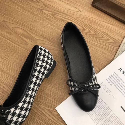 Chaussures Chaussures Flats De Ballet Classique Cuirtissu Tweeddeux Couleursnministériels D Enpliceroensuballetflats La Modepour Femme