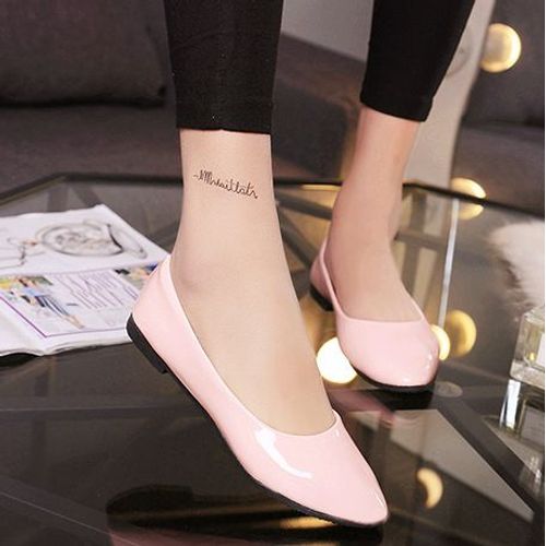 Mocassins En Cuir Verni Pour Femmes,Chaussures Plates À Enfiler,Chaussures Peu Profondes,Grande Taille 35-42