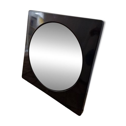 Ancien Miroir Annes 60 en tole maille noir