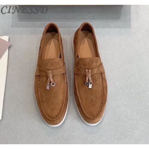 Chaussures Chaussures De Marche Plates En Cuir Suédé Pour Femmesmocassins Paresseuxmocassins Décontractésmules Confortableschaussures De Conduiteverrouillage En Métal