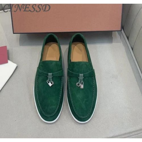 Chaussures Chaussures De Marche Plates En Cuir Suédé Pour Femmesmocassins Paresseuxmocassins Décontractésmules Confortableschaussures De Conduiteverrouillage En Métal