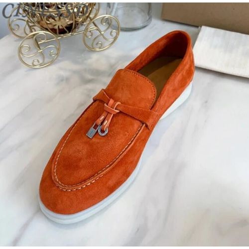 Chaussures Chaussures De Marche Plates En Cuir Suédé Pour Femmesmocassins Paresseuxmocassins Décontractésmules Confortableschaussures De Conduiteverrouillage En Métal