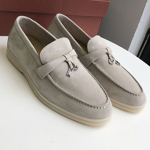 Chaussures Mocassins En Cuir Et Daim Pour Homme Et Femmechaussures Unisexes De Haute Qualitédécontractéesde Marchedoublées En Peau De Moutonété