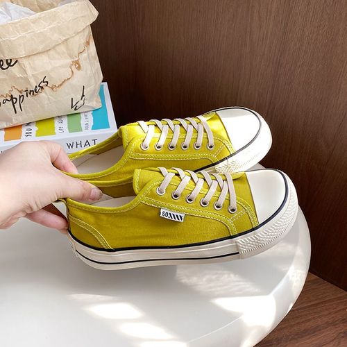 Baskets Plateforme Respirantes Pour Femmes Chaussures En Toile Décontractées Chaussures De Skateboard La Mode