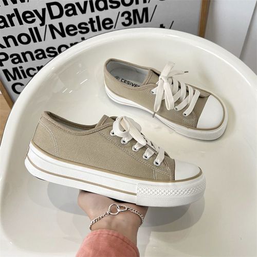 Baskets Montantes En Toile Pour Femmes Chaussures Décontractées Pourtudiants Mode D'été