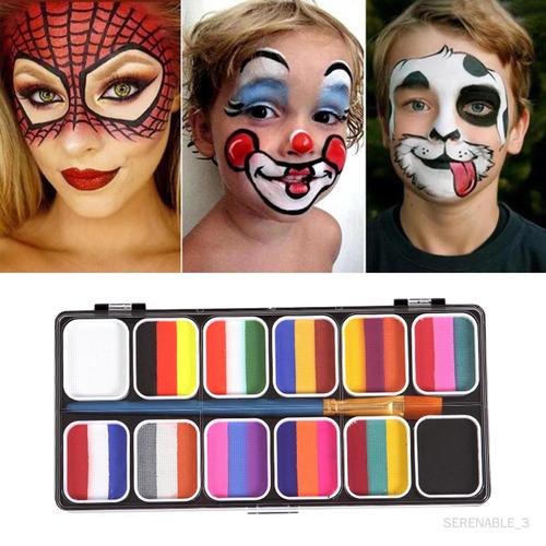 MULEVIP Peinture Visage Corps Kit 41PCS,Palette de Maquillage pour