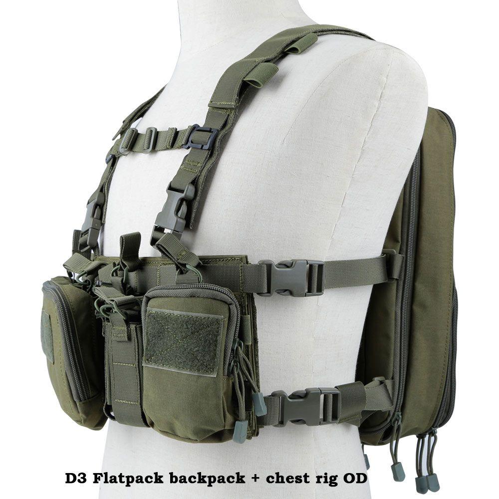 sac à dos d'hydratation D3 Plus, gilet d'armure, fusil AK M4