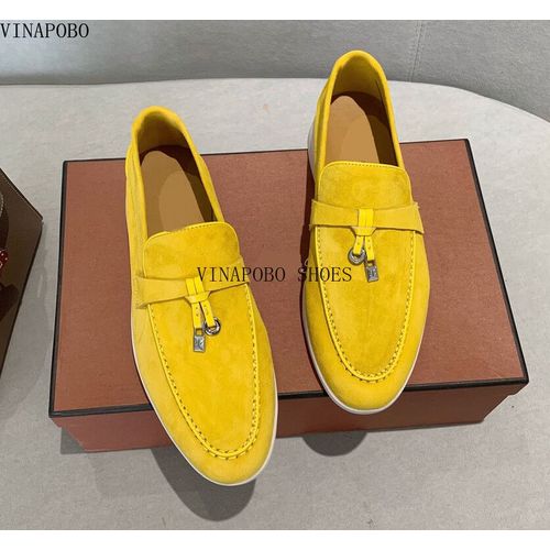 Mocassins Plats Multicolores En Daim Pour Enfants Chaussures Enfiler Pour Femmes Chaussures De Marche D'affaires Formelles Piste D'été Haute Qualité