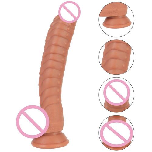 Gode Réaliste Double Couche En Silicone Avec Ventouse Forte, Énorme Gode Doux Et Sexy, Masturbateur Féminin, Jouets Sexuels Pour Femmes Lesbiennes