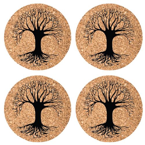 Set De 4 Dessous De Verres Arbre De Vie Cbkreation