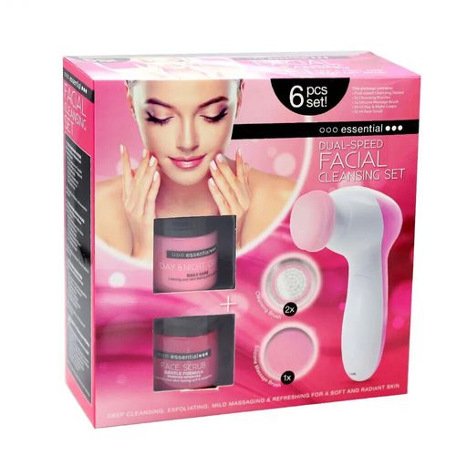 Kit Nettoyant Visage Anti Âge Avec 50 Ml D'exfoliant Et 50 Ml De Crème 2 Vitesse 