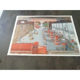 Ancienne Carte École Rossignol La Fabrication Du Vin Et Paris Pas De Déchirures 76 Cm Sur 56 Cm