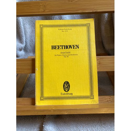 Beethoven Fantaisie Piano Choeur Orchestre Partition De Poche Eulenburg 1333