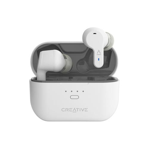 Creative Zen Air Pro - Écouteurs sans fil avec micro - intra-auriculaire - Bluetooth - Suppresseur de bruit actif - blanc, noir