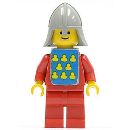 Lego Castle Classic - Yellow Castle Knight Red - With Vest Stickers Cas88s Du Set 375 6075