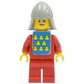 LEGO Castle Classic - Yellow Castle Knight Red - with Vest Stickers cas88s du set 375 6075