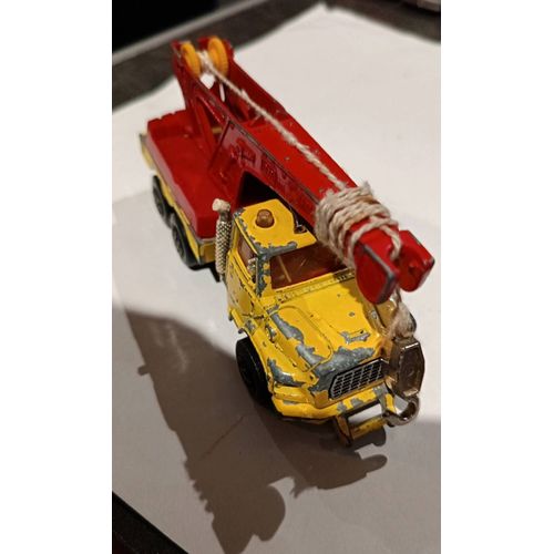 Majorette Camion Grue Jaune 1/60