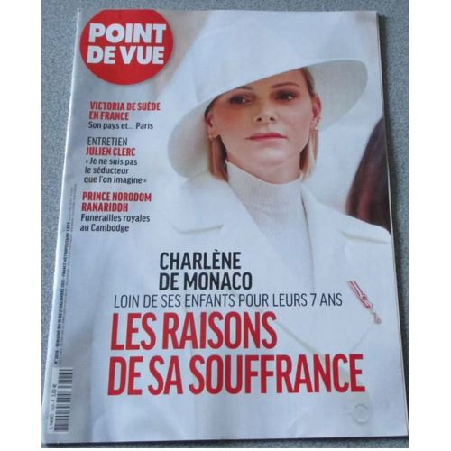 Point De Vue N°3826 Du 15 Au 21/12/2021-Charlène De Monaco Les Raisons De Sa Souffrance -Victoria De Suède En France - Entretien Julien Clerc - Prince Norodum Ranariddh Funérailles Royales Au Cambodge