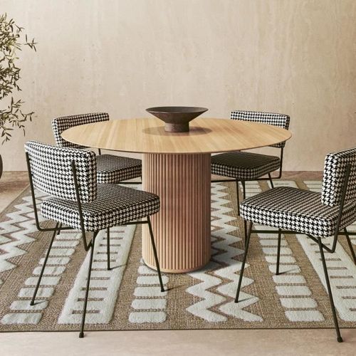 Jute Relief Mex - Tapis Effet Jute À Motif Géométrique En Relief Blanc 160x230