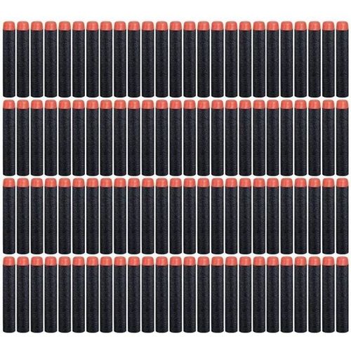 Destock-France - 100 Fléchettes Mousse, Recharge Balle De Nerf Pour N-Strike Frapper Elite Series Blasters Pistolet Jouet