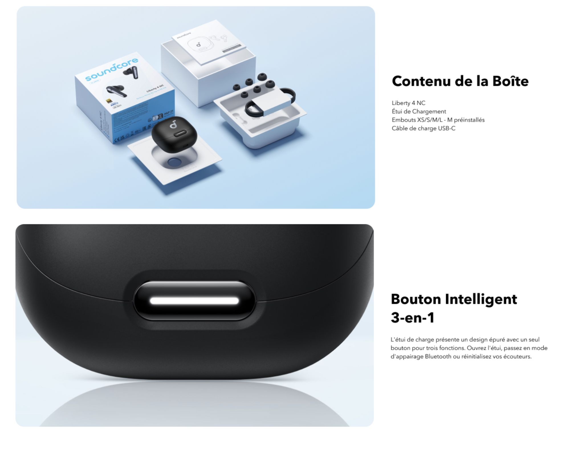 Anker Soundcore Liberty 4 NC Noir velours - couteurs intra-auriculaire sans fil avec micro et Suppresseur de bruit actif image 2 | Rakuten