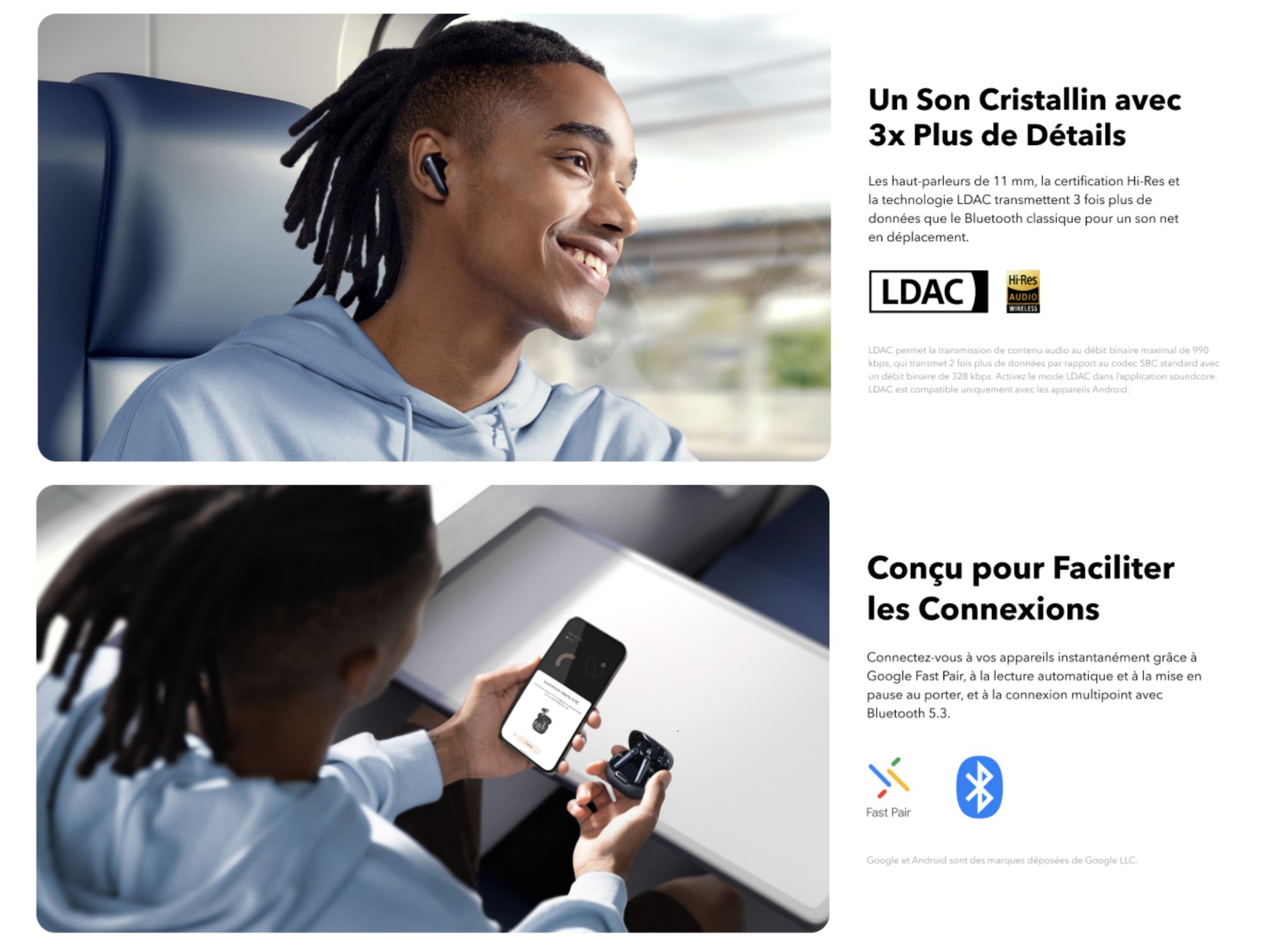 Anker Soundcore Liberty 4 NC Noir velours - couteurs intra-auriculaire sans fil avec micro et Suppresseur de bruit actif image 3 | Rakuten