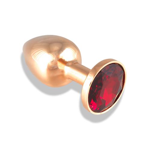 Plug Bijoux Anal Doré Rouge - Rimba Small - Rouge