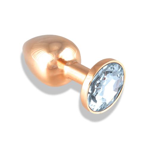 Plug Bijoux Anal Doré Clear - Rimba Small - Clear