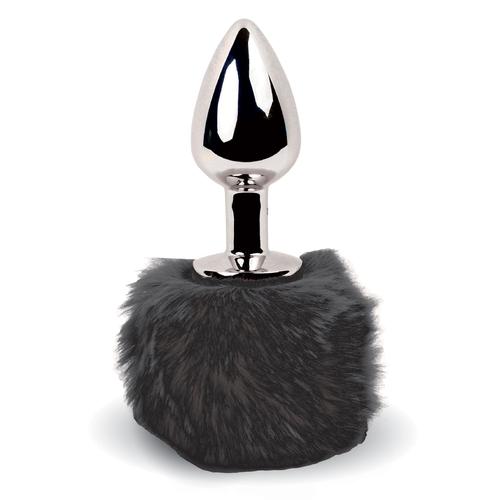 Plug Anal Bunny Tails Noir - Feelztoys - Noir