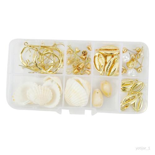 Kit boucles d'oreilles coquillages, kit bijoux DIY