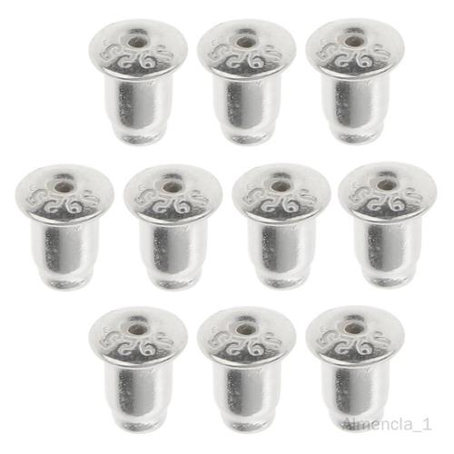 10pcs Écrou D'oreille Sécurité 4mm Argenté Bricolage Accessoire