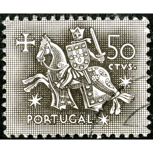 Timbre Oblitéré Portugal, 50 Ctvs