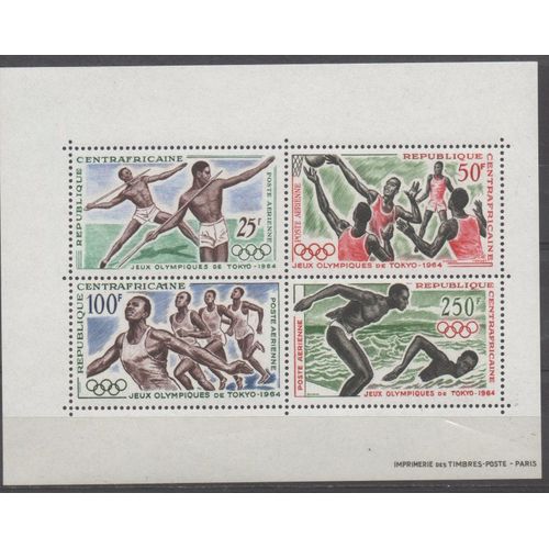 Centrafrique Timbres Jeux Olympiques De Tokyo 1964