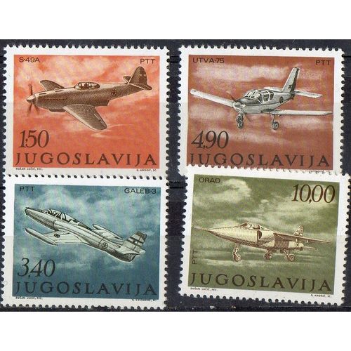 Yougoslavie Timbres Avions