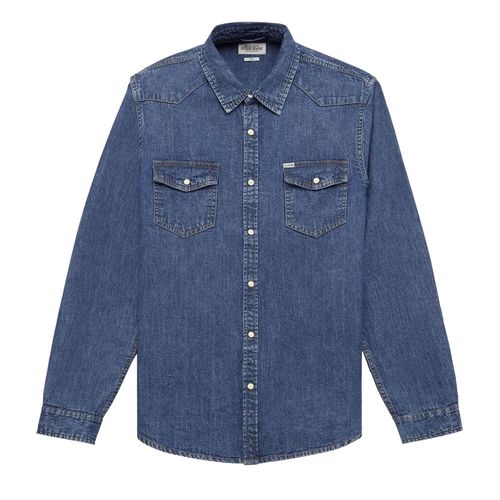 Chemise Manches Longues Guess Gj Slim Ls Denim Shi Bleu Moyen