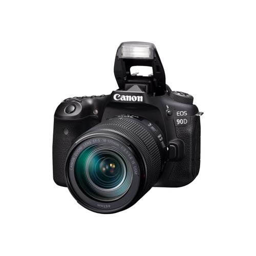 Canon EOS 90D - Appareil photo numérique - Reflex - 32.5 MP - 4K / 30 pi/s - 7.5x zoom optique objectif EF-S 18 - 135 mm IS USM - Wi-Fi, Bluetooth