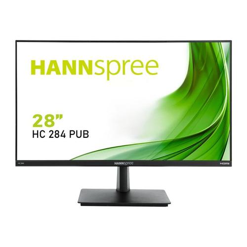 Hannspree HC284PUB - Écran LED - 28" - 3840 x 2160 4K @ 60 Hz - AAS - 300 cd/m² - 1000:1 - 5 ms - HDMI, DisplayPort - haut-parleurs